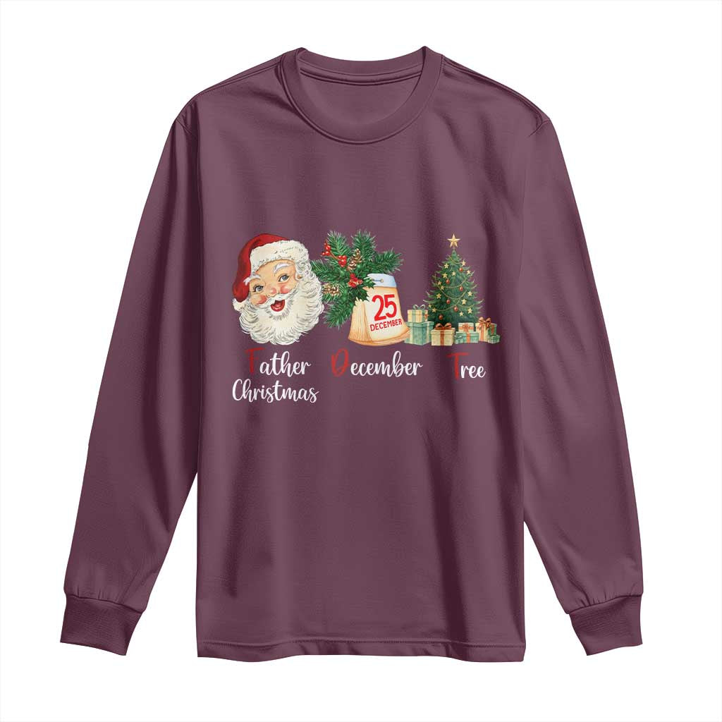 Funny Political Christmas Long Sleeve Shirt Father Christmas December Tree - Wonder Print Shop