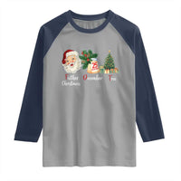 Funny Political Christmas Raglan Shirt Father Christmas December Tree - Wonder Print Shop