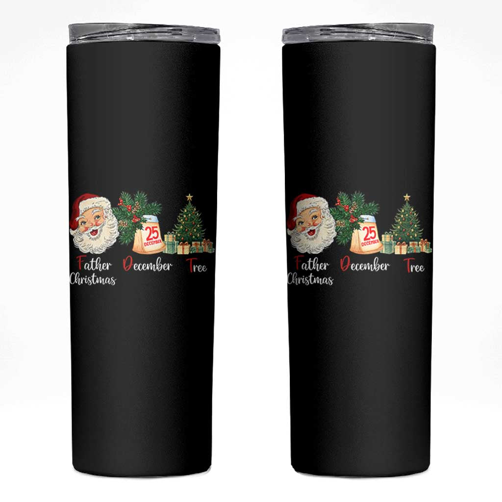 Funny Political Christmas Skinny Tumbler Father Christmas December Tree - Wonder Print Shop