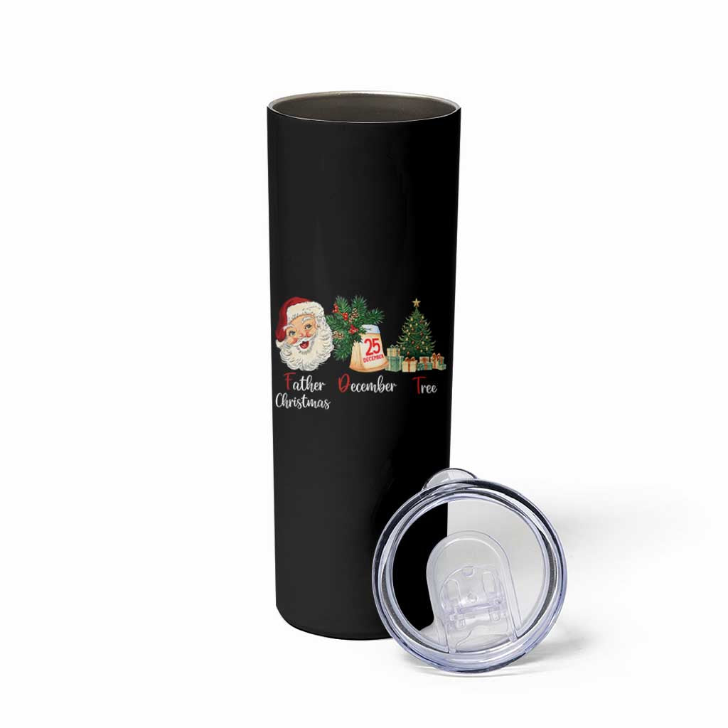 Funny Political Christmas Skinny Tumbler Father Christmas December Tree - Wonder Print Shop