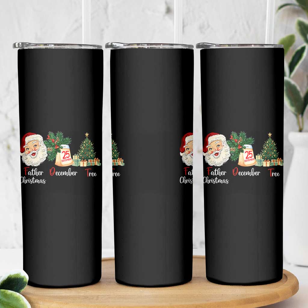 Funny Political Christmas Skinny Tumbler Father Christmas December Tree - Wonder Print Shop