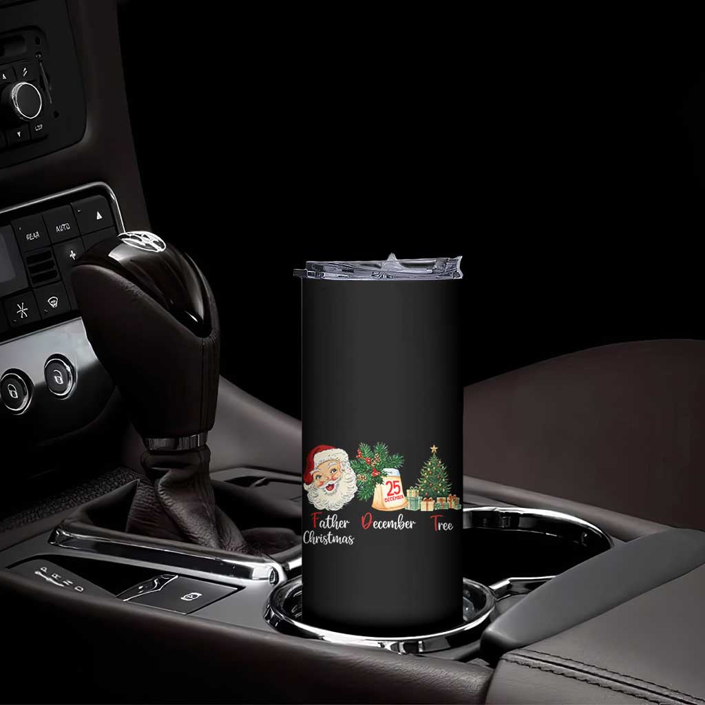 Funny Political Christmas Skinny Tumbler Father Christmas December Tree - Wonder Print Shop
