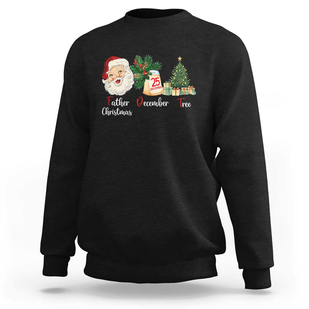 Funny Political Christmas Sweatshirt Father Christmas December Tree - Wonder Print Shop