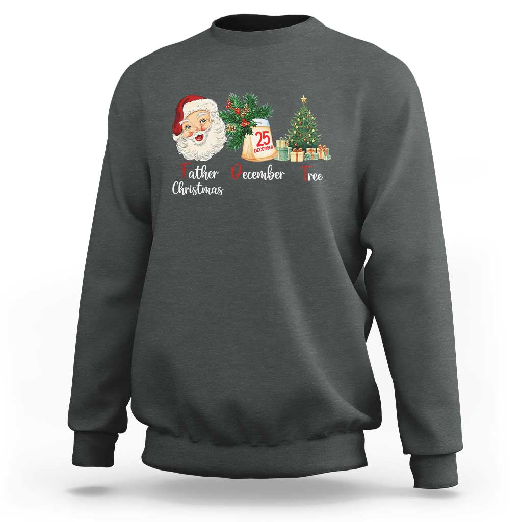 Funny Political Christmas Sweatshirt Father Christmas December Tree - Wonder Print Shop