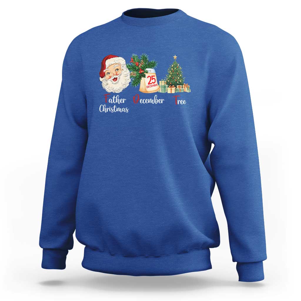 Funny Political Christmas Sweatshirt Father Christmas December Tree - Wonder Print Shop