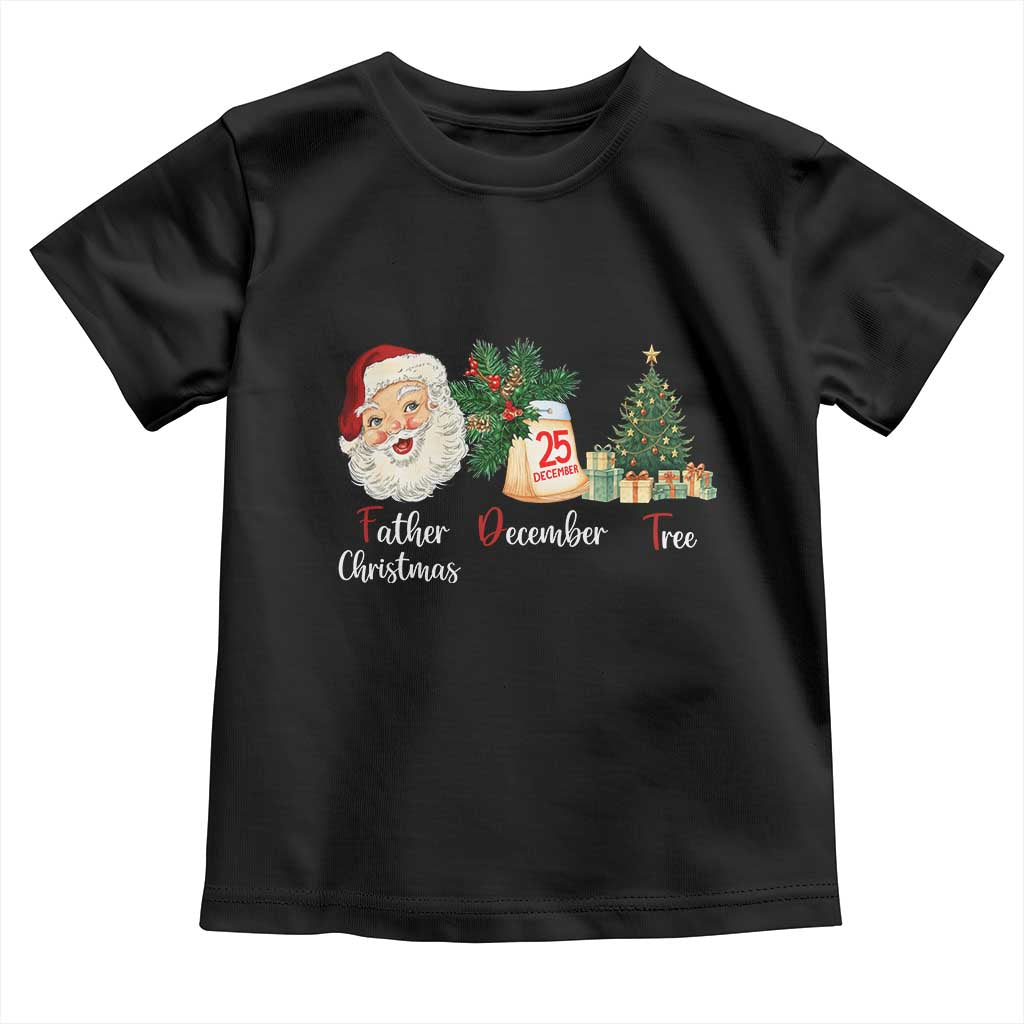 Funny Political Christmas Toddler T Shirt Father Christmas December Tree - Wonder Print Shop
