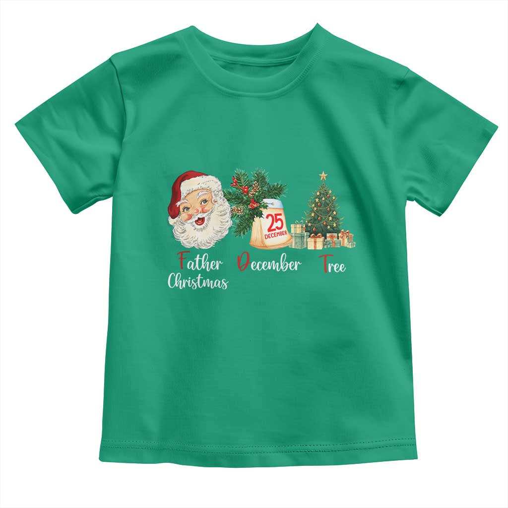 Funny Political Christmas Toddler T Shirt Father Christmas December Tree - Wonder Print Shop