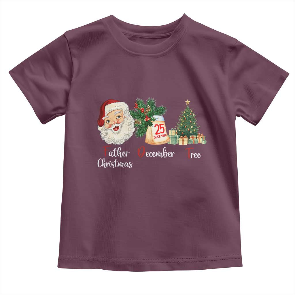 Funny Political Christmas Toddler T Shirt Father Christmas December Tree - Wonder Print Shop
