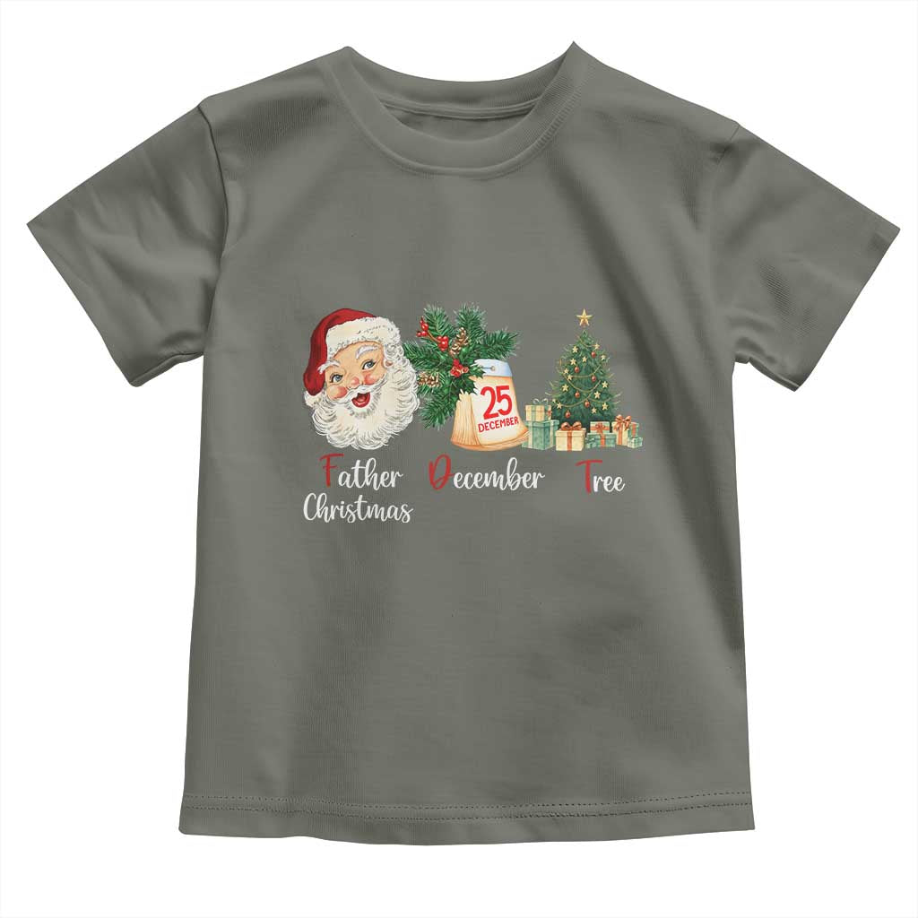 Funny Political Christmas Toddler T Shirt Father Christmas December Tree - Wonder Print Shop