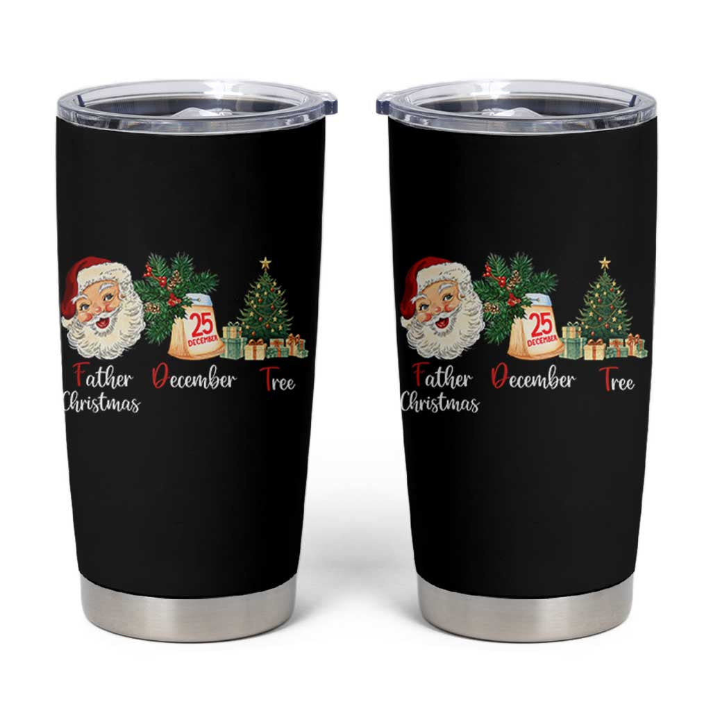 Funny Political Christmas Tumbler Cup Father Christmas December Tree - Wonder Print Shop