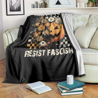 Happy Fall Resist Fascism Throw Blanket Halloween Fall Pumpkin - Wonder Print Shop