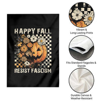 Happy Fall Resist Fascism Garden Flag Halloween Fall Pumpkin - Wonder Print Shop