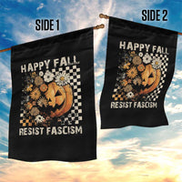 Happy Fall Resist Fascism Garden Flag Halloween Fall Pumpkin - Wonder Print Shop