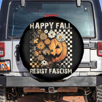 Happy Fall Resist Fascism Spare Tire Cover Halloween Fall Pumpkin - Wonder Print Shop