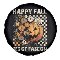 Happy Fall Resist Fascism Spare Tire Cover Halloween Fall Pumpkin - Wonder Print Shop