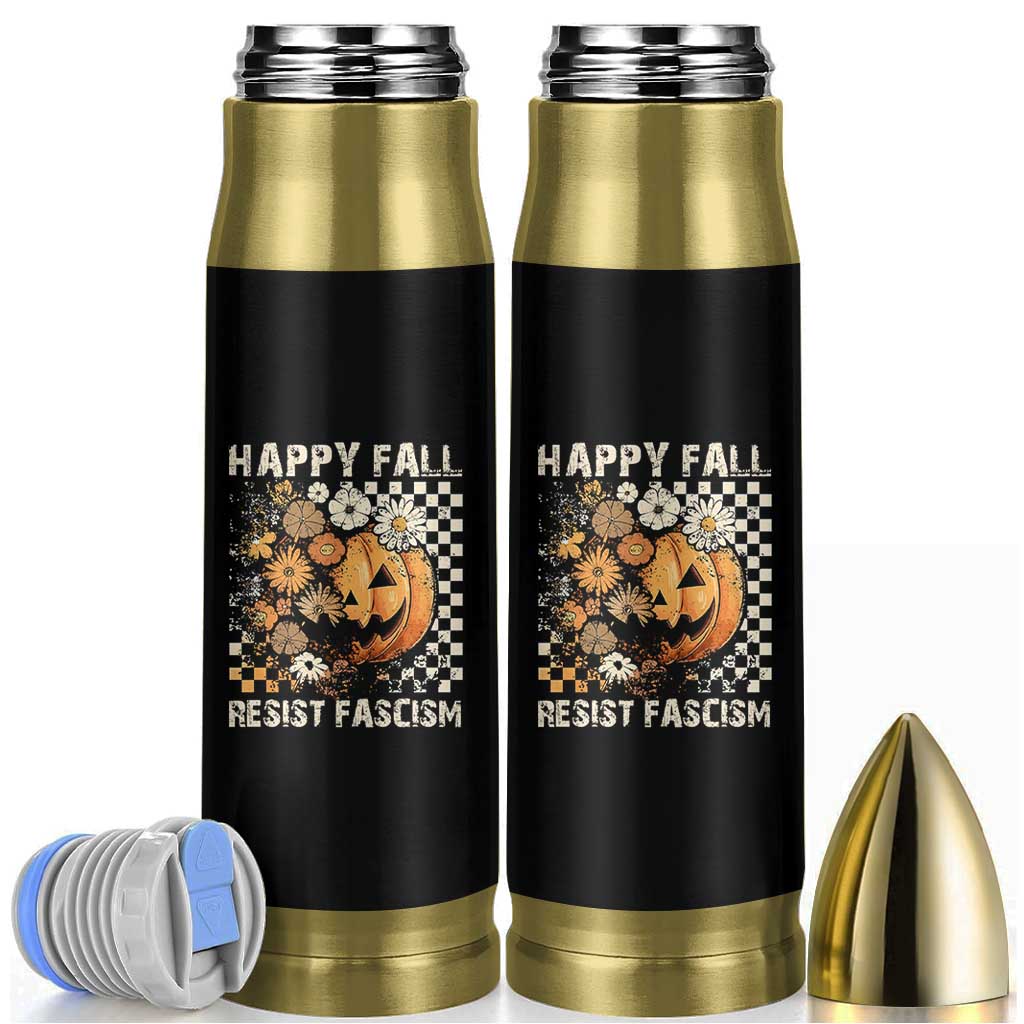 Happy Fall Resist Fascism Bullet Tumbler Halloween Fall Pumpkin - Wonder Print Shop