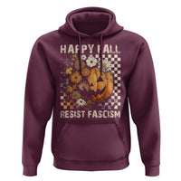 Happy Fall Resist Fascism Hoodie Halloween Fall Pumpkin - Wonder Print Shop