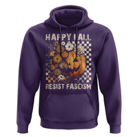 Happy Fall Resist Fascism Hoodie Halloween Fall Pumpkin - Wonder Print Shop