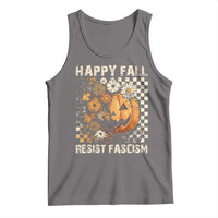 Happy Fall Resist Fascism Tank Top Halloween Fall Pumpkin - Wonder Print Shop