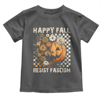 Happy Fall Resist Fascism Toddler T Shirt Halloween Fall Pumpkin - Wonder Print Shop