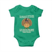 Funny Thanksgiving Turkey Baby Onesie I Am Really Into The Thanksgiving Spirit I Have Given The Bird - Wonder Print Shop