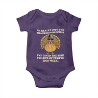 Funny Thanksgiving Turkey Baby Onesie I Am Really Into The Thanksgiving Spirit I Have Given The Bird - Wonder Print Shop