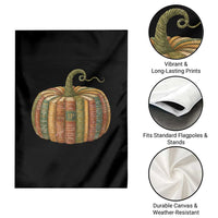 Book Pumpkin Autumn Fall Librarians Bookworm Teacher Garden Flag - Wonder Print Shop