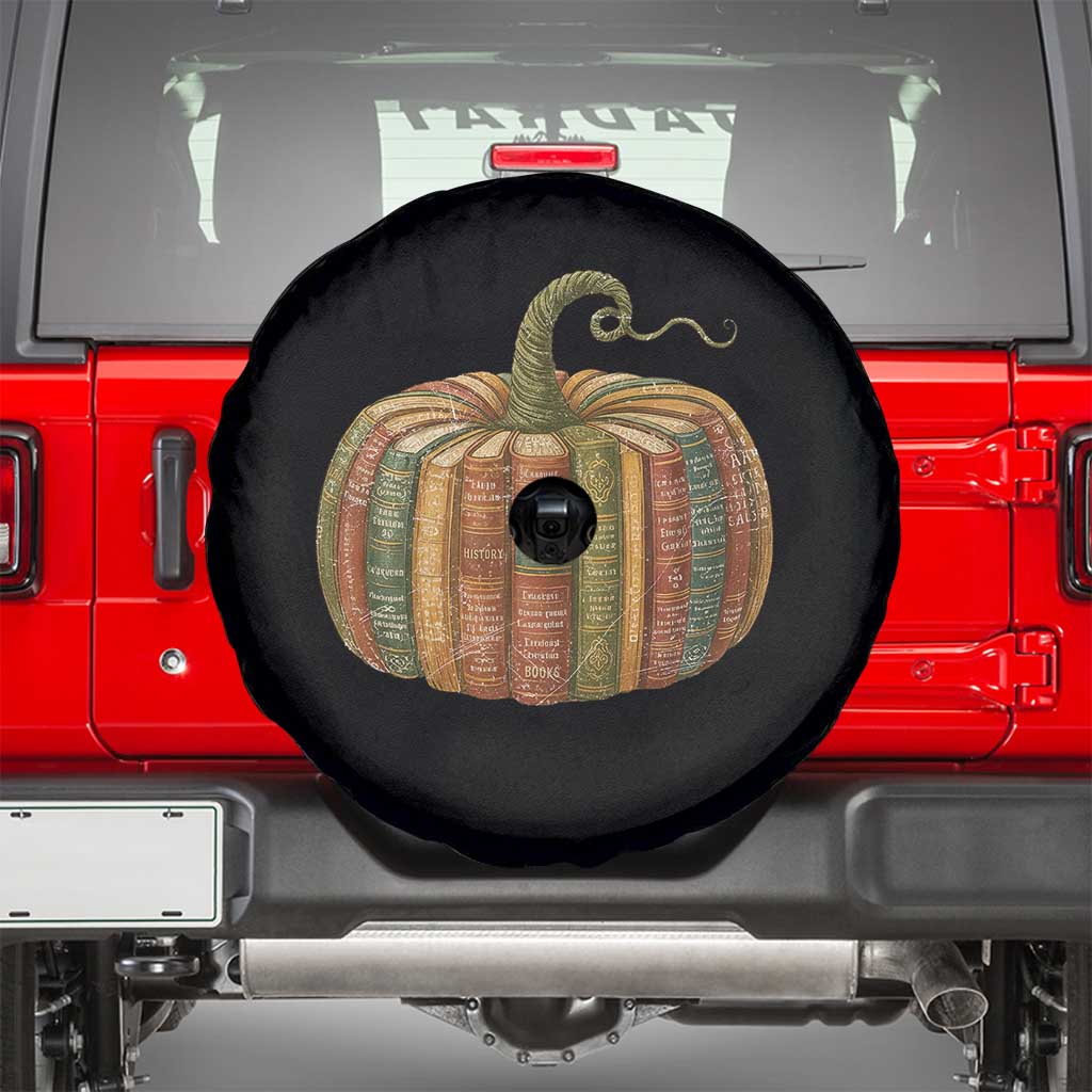 Book Pumpkin Autumn Fall Librarians Bookworm Teacher Spare Tire Cover - Wonder Print Shop
