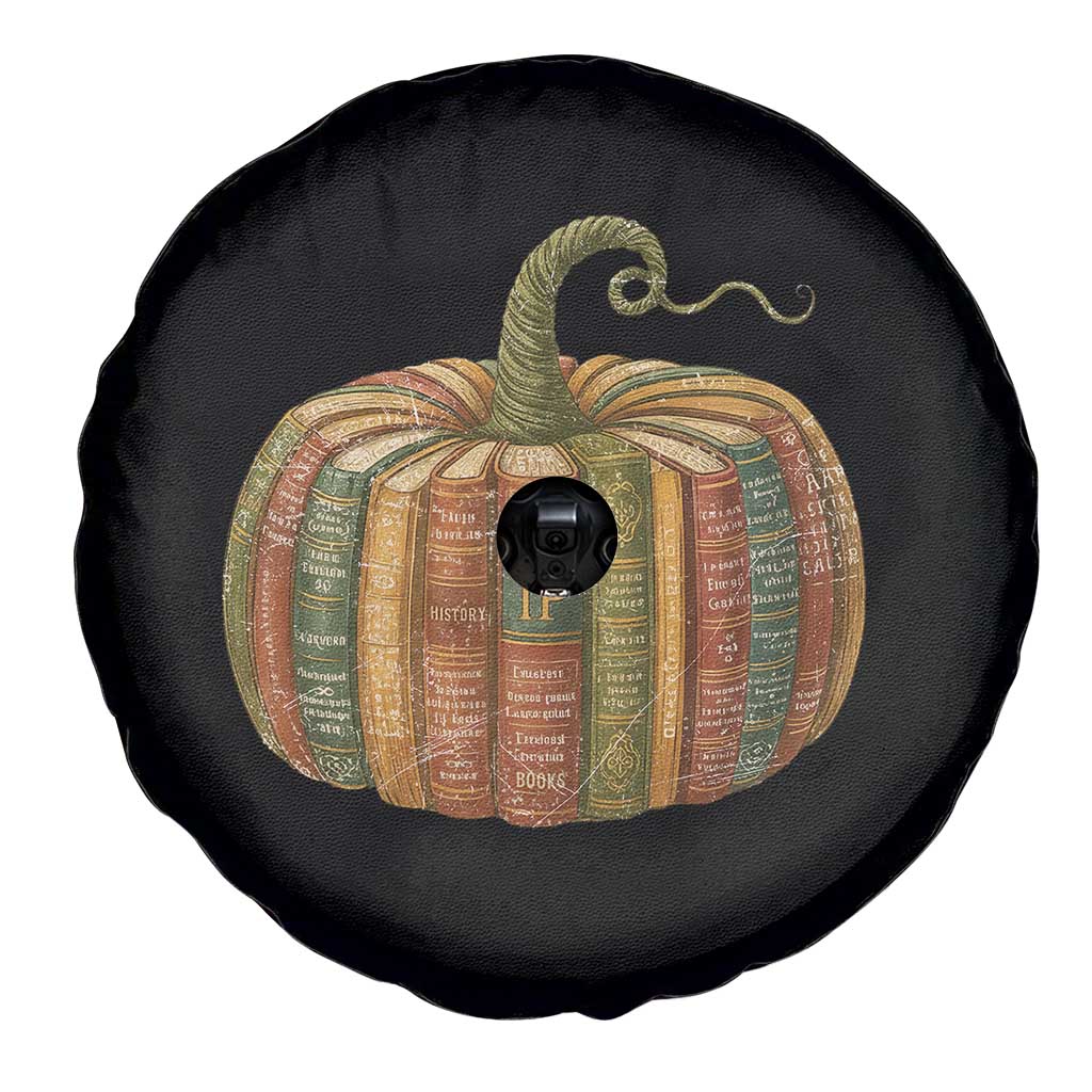 Book Pumpkin Autumn Fall Librarians Bookworm Teacher Spare Tire Cover - Wonder Print Shop