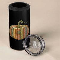 Book Pumpkin Autumn Fall Librarians Bookworm Teacher 4 in 1 Can Cooler Tumbler - Wonder Print Shop
