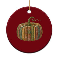 Book Pumpkin Autumn Fall Librarians Bookworm Teacher Ceramic Ornament - Wonder Print Shop