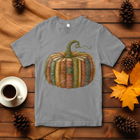 Book Pumpkin Autumn Fall Librarians Bookworm Teacher T Shirt - Wonder Print Shop