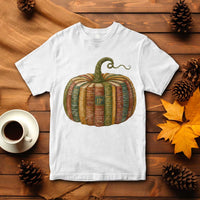 Book Pumpkin Autumn Fall Librarians Bookworm Teacher T Shirt - Wonder Print Shop