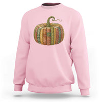 Book Pumpkin Autumn Fall Librarians Bookworm Teacher Sweatshirt - Wonder Print Shop