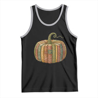 Book Pumpkin Autumn Fall Librarians Bookworm Teacher Tank Top - Wonder Print Shop