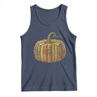 Book Pumpkin Autumn Fall Librarians Bookworm Teacher Tank Top - Wonder Print Shop