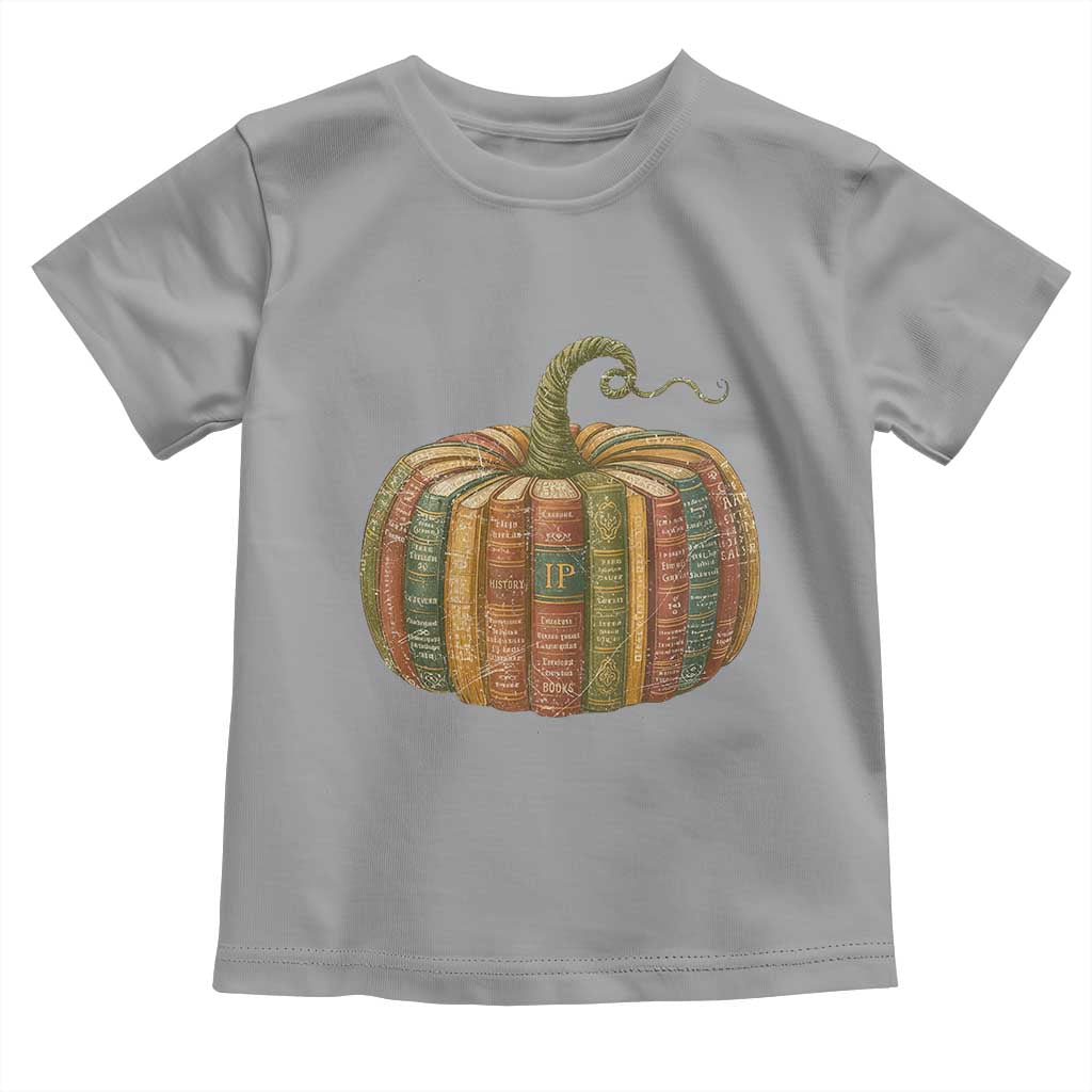 Book Pumpkin Autumn Fall Librarians Bookworm Teacher Toddler T Shirt - Wonder Print Shop
