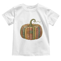 Book Pumpkin Autumn Fall Librarians Bookworm Teacher Toddler T Shirt - Wonder Print Shop