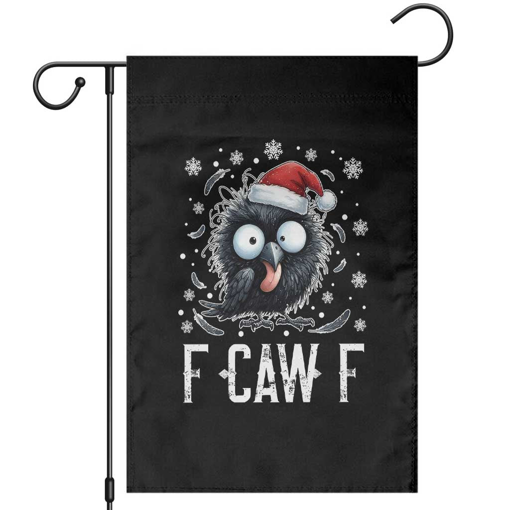 Funny F Caw F Christmas Crow Garden Flag Santa Raven Xmas Holiday - Wonder Print Shop