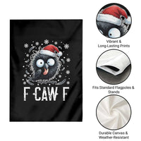 Funny F Caw F Christmas Crow Garden Flag Santa Raven Xmas Holiday - Wonder Print Shop