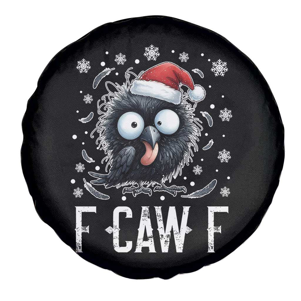 Funny F Caw F Christmas Crow Spare Tire Cover Santa Raven Xmas Holiday - Wonder Print Shop