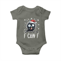 Funny F Caw F Christmas Crow Baby Onesie Santa Raven Xmas Holiday - Wonder Print Shop