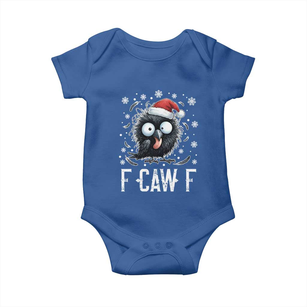Funny F Caw F Christmas Crow Baby Onesie Santa Raven Xmas Holiday - Wonder Print Shop