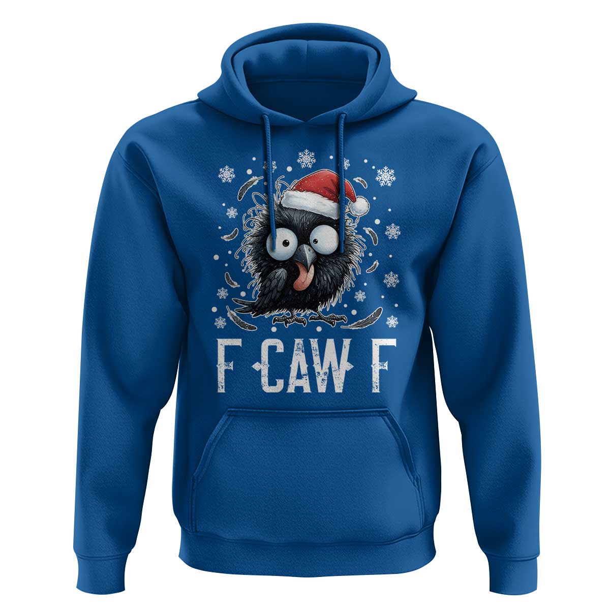 Funny F Caw F Christmas Crow Hoodie Santa Raven Xmas Holiday - Wonder Print Shop