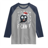 Funny F Caw F Christmas Crow Raglan Shirt Santa Raven Xmas Holiday - Wonder Print Shop