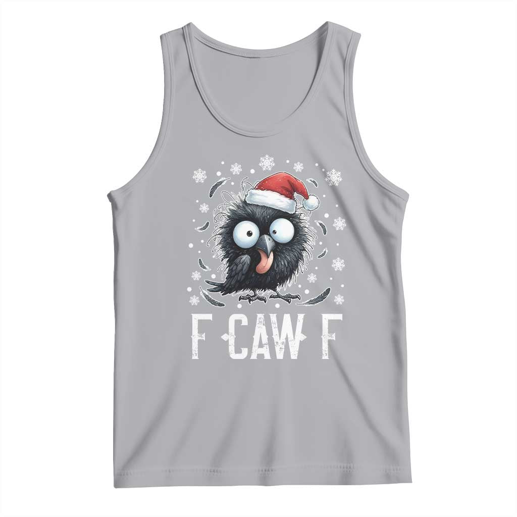 Funny F Caw F Christmas Crow Tank Top Santa Raven Xmas Holiday - Wonder Print Shop
