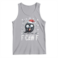 Funny F Caw F Christmas Crow Tank Top Santa Raven Xmas Holiday - Wonder Print Shop