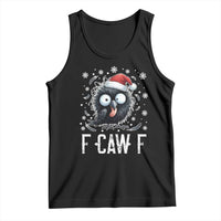 Funny F Caw F Christmas Crow Tank Top Santa Raven Xmas Holiday - Wonder Print Shop