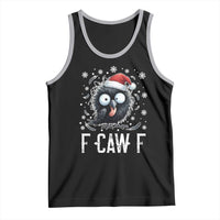 Funny F Caw F Christmas Crow Tank Top Santa Raven Xmas Holiday - Wonder Print Shop