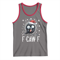 Funny F Caw F Christmas Crow Tank Top Santa Raven Xmas Holiday - Wonder Print Shop